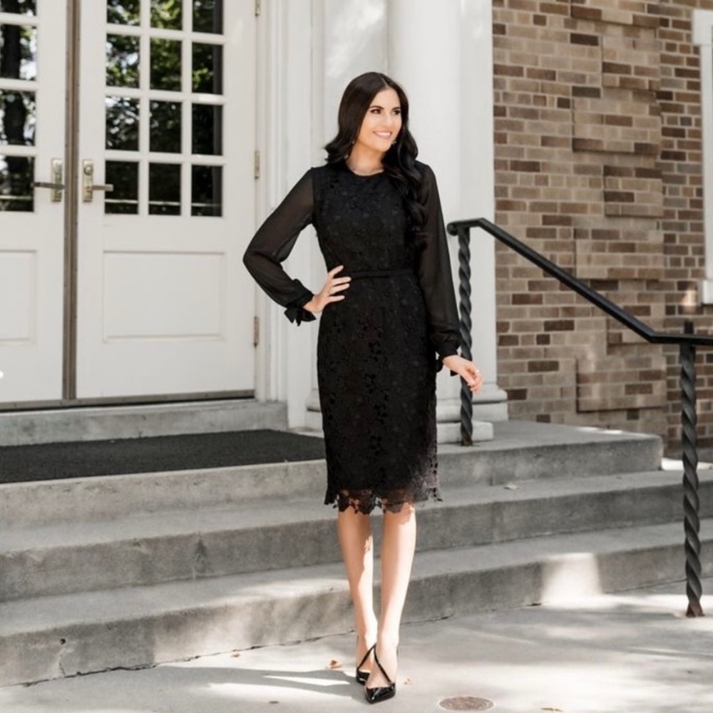 NWT!! Rachel Parcell Beautiful black lace dress XS.